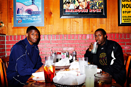 Adonis Thomas and Coach