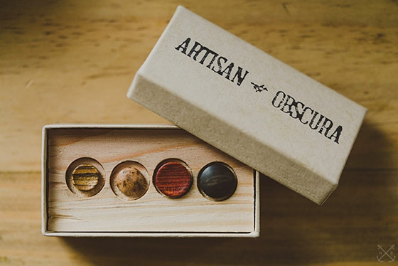 Walnut Threaded Soft Release Buttons — Artisan Obscura