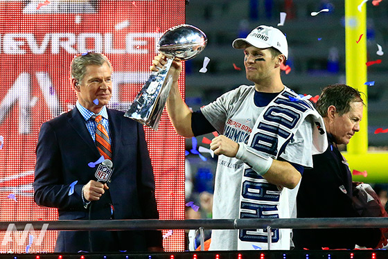 49. Super Bowl XLIX: QB Tom Brady, New England Patriots