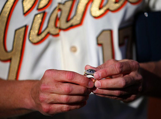 The World Series champion Giants get their rings - Mangin